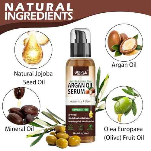 Argan Protein Hair Oil Serum Argan Oil Styling & Moisturizing Oil - Anti Frizz Control Nourishes & Repair Argan Oil for Dry Damaged Hair & Sclap Heat Protectant Serum for Shine Prevent Hair Burns
