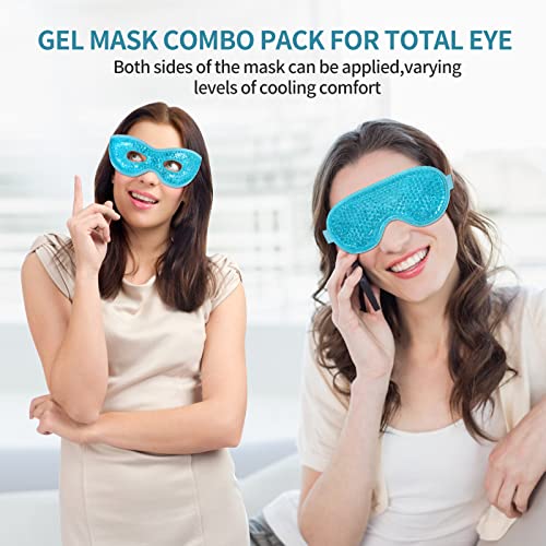 Reusable Gel Eye Mask for Puffiness & Dark Circles (2-Pack)