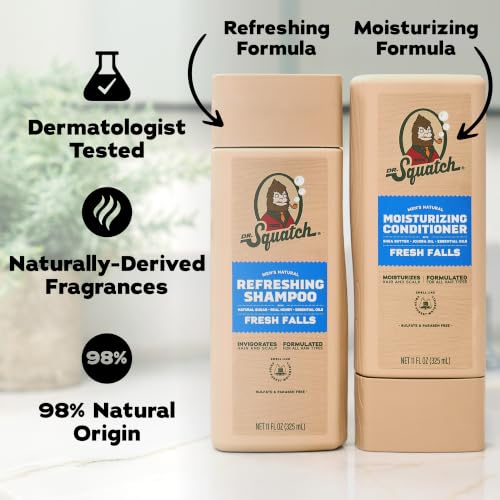 Dr. Squatch Men's Natural Shampoo & Conditioner Set – 11 fl oz