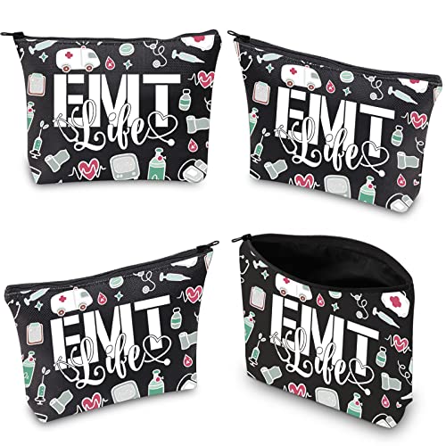 WCGXKO Emergency Medical Technician Gift Paramedic Gift Emt Life Zipper Pouch Makeup Bag (EMT LIFE)
