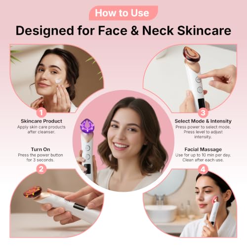 Microcurrent Red Light Facial Glow Wand | Face & Neck