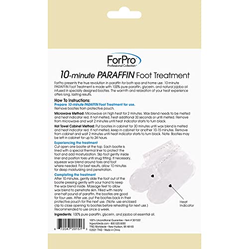 ForPro Paraffin Wax Foot Treatment Booties - Fragrance Free (1 Pair)