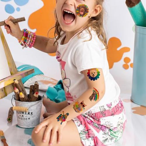 Funny Cat Dog Temporary Tattoos - 12 Sheets Cute Dog Cat Meme Tattoos for Kids Birthday Decorations Party Supplies, School Rewards Gifts Ideas for Girls Boys