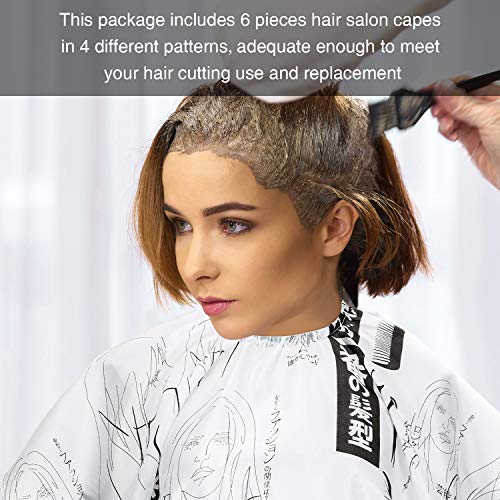 4-Pack Waterproof Hair Cutting Cape with Snap Closure