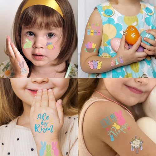 Easter Temporary Tattoos 126 Pcs - Kids & Adults Party Favors