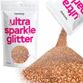Hemway Premium Ultra Sparkle Glitter Multi Purpose Metallic Flake for Arts Crafts Nails Cosmetics Resin Festival Face Hair - Bronze Brown - Ultrafine (1/128" 0.008" 0.2mm) 100g / 3.5oz