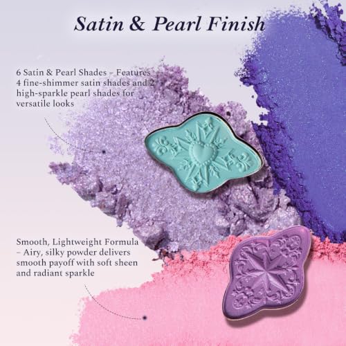 Flower Knows Stellar Unicorn 6-Color Satin Makeup Palette, 0.23oz - Fantasy & Party Shades