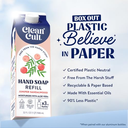 Cleancult Liquid Hand Soap Refill - Juniper Sandalwood 32oz