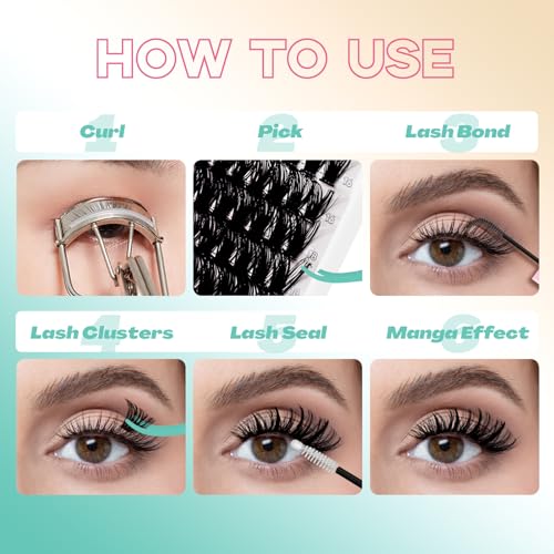 Lash Clusters Kit 80D-100D 12-21mm Wispy & Spiky