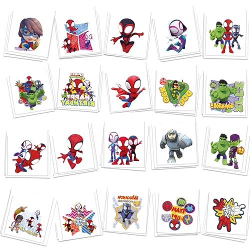 Spidey Temporary Tattoos, 60 Pc Party Favors Set