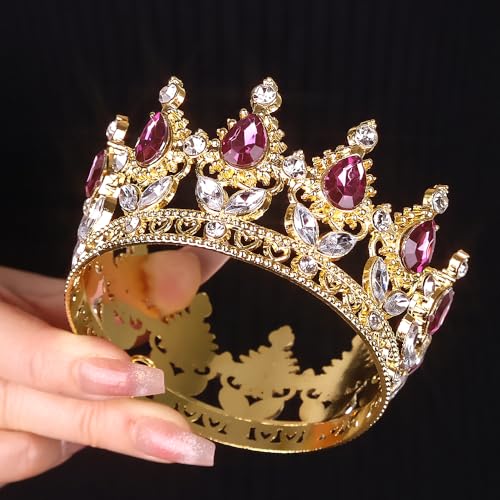 Elegant Royal Queen Crown for Women - Crystal Rhinestone Tiara