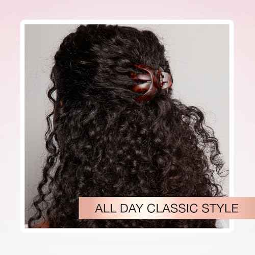 Scunci by Conair jaw claw clips - hair accessories for women - claw clips for thick hair - claw clip - Octopus Clip - Tortoise Brown & Black - 2 Count