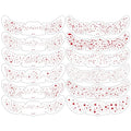 Valentine's Day Face Tattoos - 12 Glitter Heart Patches for Women
