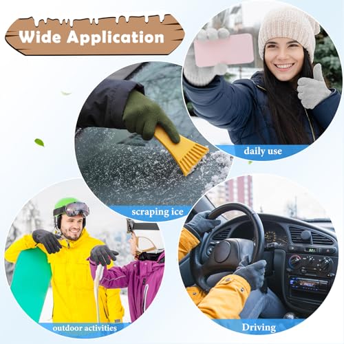 Handepo 100 Pairs Winter Knit Gloves Bulk for Adults - Basic Color