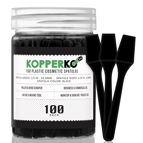 Kopperko Mini Lotion Spatula 2.5" (100 Pack) Black