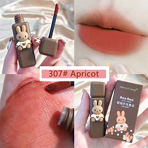 Bunny Lip Gloss Set, 4-Color Matte Velvet Mousse Lipstick