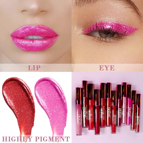 12-Color Glitter Liquid Lipstick Set - Long Lasting & Waterproof