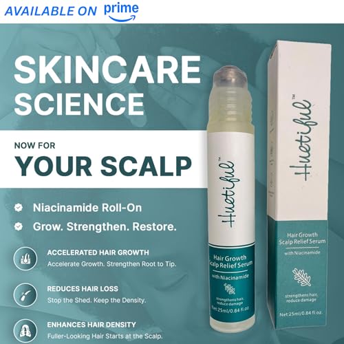 Niacinamide Hair Growth Serum Roll-On for Scalp – Thinning Hair Support