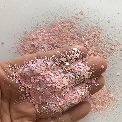 Pink Chunky Glitter Sequins 15g - Nail Art & Face Makeup