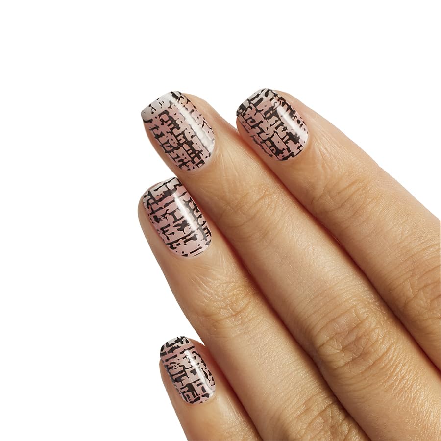 Color Street 'Boucle Jacket' Clear Overlay Design (FDL092) - Nail Polish Strips Fall Edit 2023