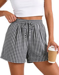 High Waisted Gingham Summer Shorts for Women - Trendy & Comfy