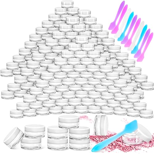 100-Pack 5g Clear Plastic Jars with Lids for Cosmetics & Samples