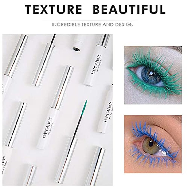 9 Colors Colored Mascara Set for Eyelashes, Red Pink Purple Blue White Black Halloween Rainbow Colorful Mascara Waterproof Charming Long Lasting Voluminous Eye Makeup Valentine's Day Gifts for Women