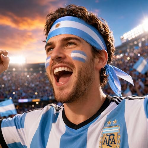World Cup 2026 Flag Tie Headband - Breathable Soccer Fan Sweatband