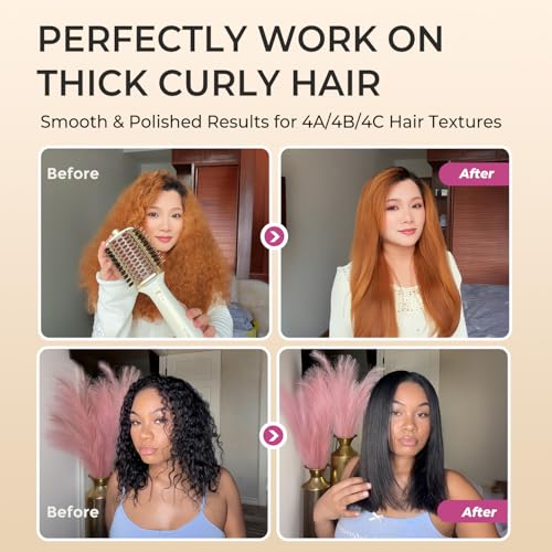 5-in-1 Blow Dryer Brush with Heated Comb | Nano Titanium