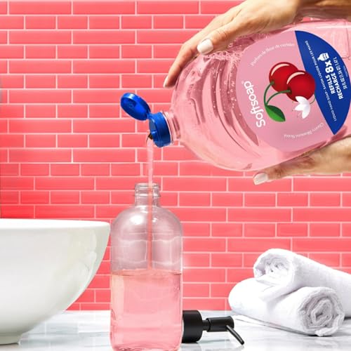 Softsoap Limited Edition Seasonal Scents | Extra Large Refill Bottles, 100 FL Oz Total, 2-50 Fl Oz Bottles for Refilling Liquid Hand Wash (Cherry Blossom)