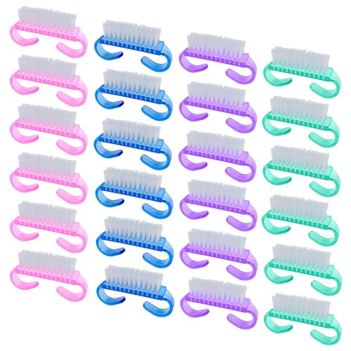 24 Pack Handle Grip Nail Brushes for Fingernails & Toes