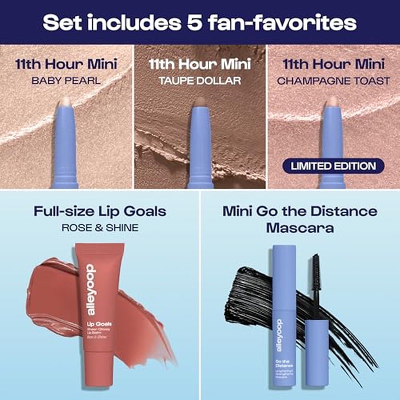 ALLEYOOP 5-Piece Everyday Makeup Essentials Kit - Vegan & Cruelty-Free