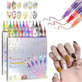 Yewmow B-2 12-Color Gel Nail Polish Pen Set for Nail Art & Drawing