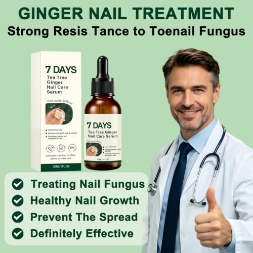 Tea Tree & Ginger Nail Treatment Serum for Weak Brittle Nails - 2 Pack