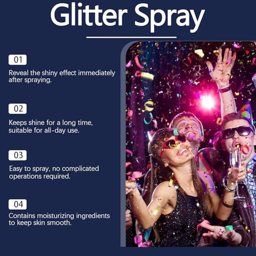 Body Glitter Spray for Festivals, Raves & Parties