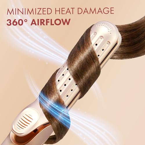 MAVIÉ 2-in-1 Curling Wand & Hair Straightener with 360° Airflow