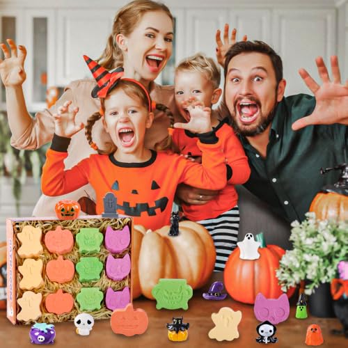 Halloween Bath Bombs with Toys - 12 Pack Fizzy Set for Kids