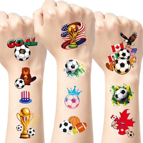 Temporary Tattoos World Cup 48 Sheets Waterproof Flag