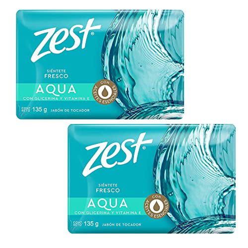 Zest bar soap Aqua Original with Glycerin and Vitamin E bath soap to Feel Fresh with its content of essential oils 135 g (2)