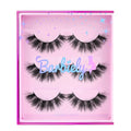 18mm Mink False Eyelashes 3D Fluffy Dramatic Winged Lashes