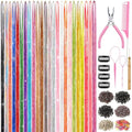 Hair Tinsel Kit 22 Colors – Fairy Hair Extensions Set with Tools