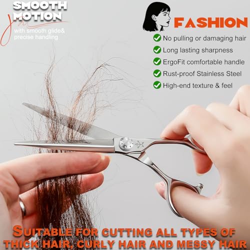Professional Barber Hair Cutting Scissors 6.5 Inch Stainless Steel