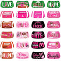 Pink Ribbon Football Face Tattoos - 192 Pieces Breast Cancer