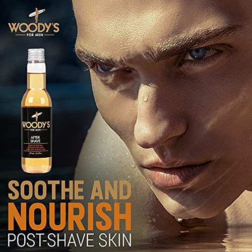 Woody's Aftershave for Men Tonic ? Soothing After Shave with Aloe Vera, Calendula & Chamomile to Reduce Irritation, Post Shave, 6.3 fl oz