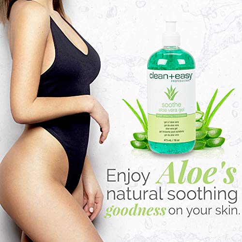 Clean + Easy Post Waxing Aloe Vera Gel Treatment, 16 oz