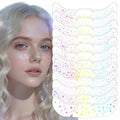 24pcs Glitter Freckles Makeup Patches-Holographic-Face Glitter Speckles, Sparkle Speckles Patches for Women, Glitter Face Freckles Tattoo, Cute Sparkling Fake Freckles,Party Festival Decorations