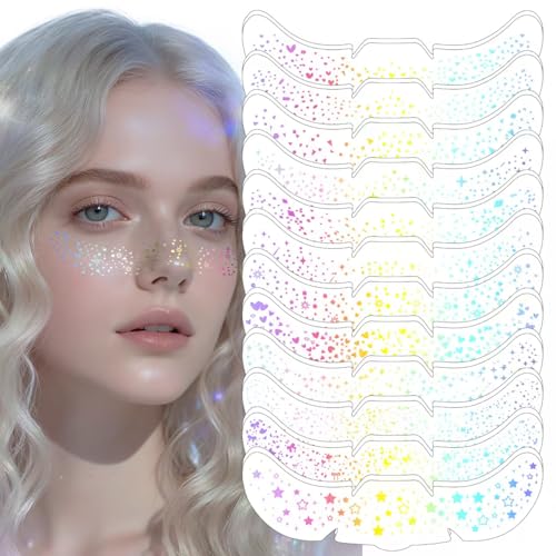 24pc Holographic Glitter Freckles Patches for Face