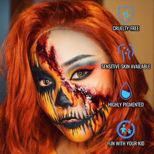 SOVONCARE Oil-Based Face Paint Kit - 20 Colors with 12 Brushes