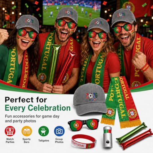 Portugal World Cup 2026 Fan Gear Set - 7 Piece