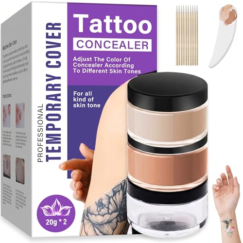 Waterproof Tattoo Cover Up Makeup - 2 Color Concealer Set
